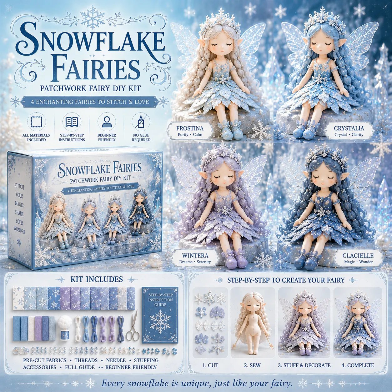 🔥Buy 2 Free Shipping - 🧵Fairy Patchwork DIY Collection
