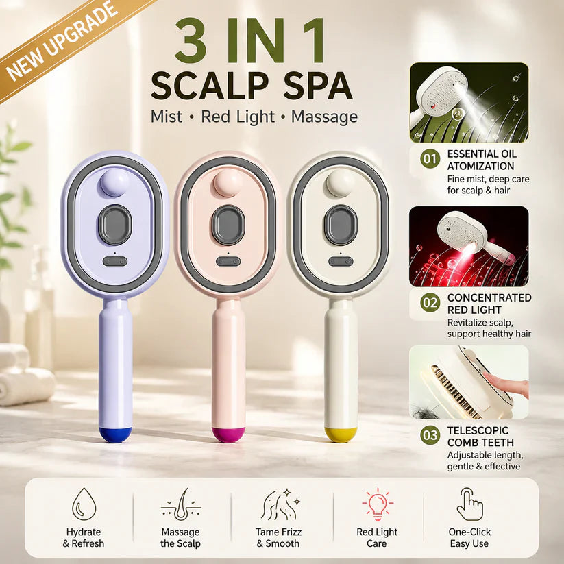 Electric Mist-Spraying Massage Cushion Brush