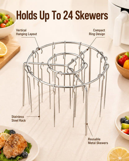 🔥BUY 1 GET 1 FREE 🔥Heat-Resistant Vertical Skewers Clavo Air Fryer Rack