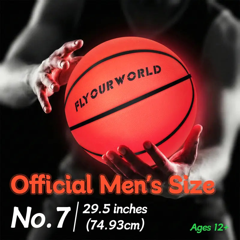 🏀💡 LIGHT UP LED BASKETBALL – GLOW IN THE DARK SIZE 7
