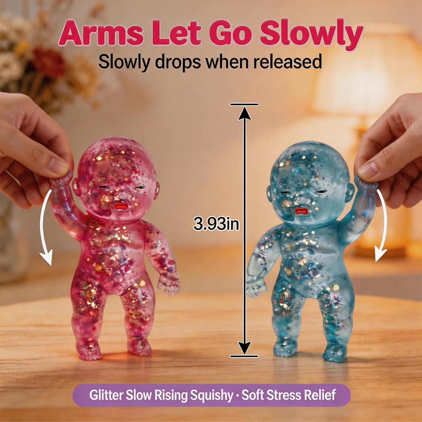 ✨ Squeeze Away Stress with the Cutest Glitter Squishy Baby!