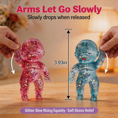 ✨ Squeeze Away Stress with the Cutest Glitter Squishy Baby!