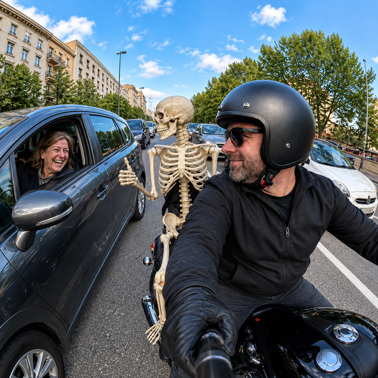⭐ 💀 Skeleton Motorcycle Passenger | Your Creepiest Riding Buddy 🏍️