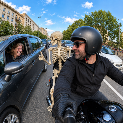 ⭐ 💀 Skeleton Motorcycle Passenger | Your Creepiest Riding Buddy 🏍️