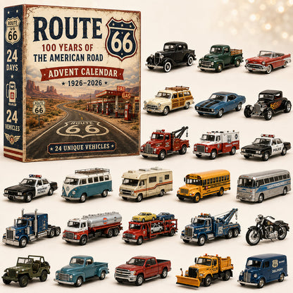 🚗Route 66 Centennial Advent Calendar – 24 Days of American Road Legends | 1926–2026 Collector’s Edition