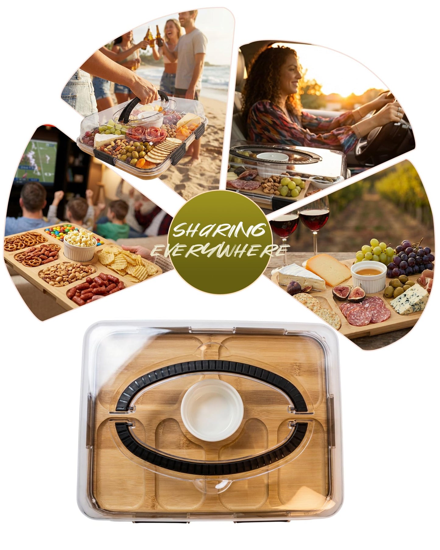 🧀Charcuterie Board with Lid
