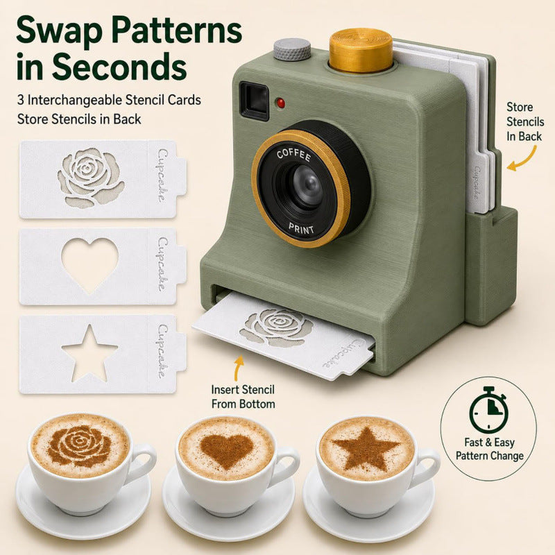 ☕Retro Camera Latte Art Printer - Gift for Coffee Lovers