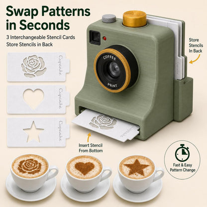 ☕Retro Camera Latte Art Printer - Gift for Coffee Lovers