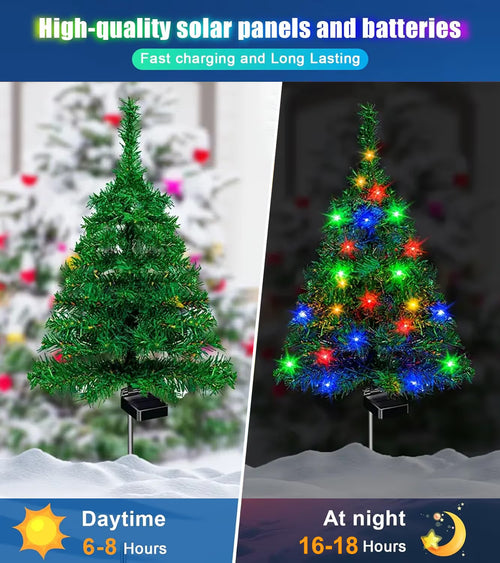 🎄Solar Christmas tree lights holiday decorations