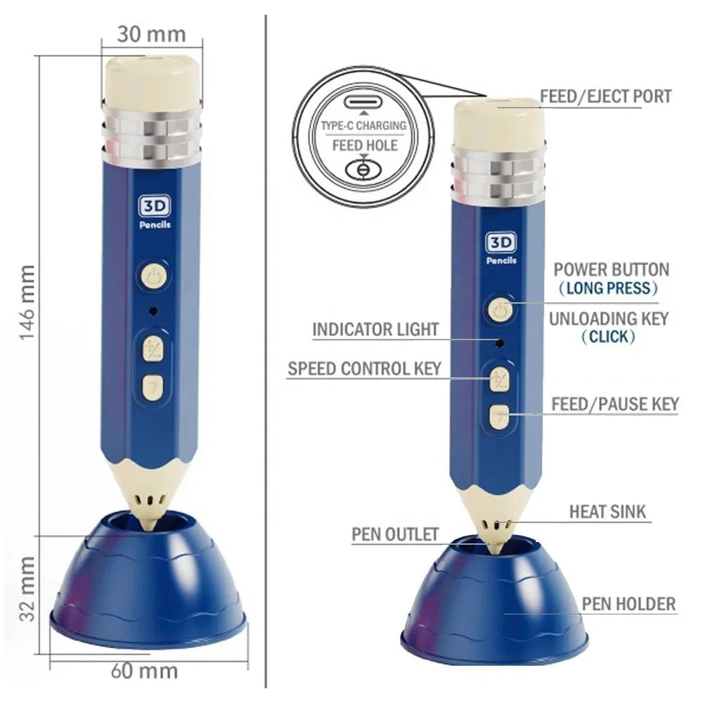 🖌️Hot Sale- Educational Toys Rocket Low-Temperature 3D Printing Pencil