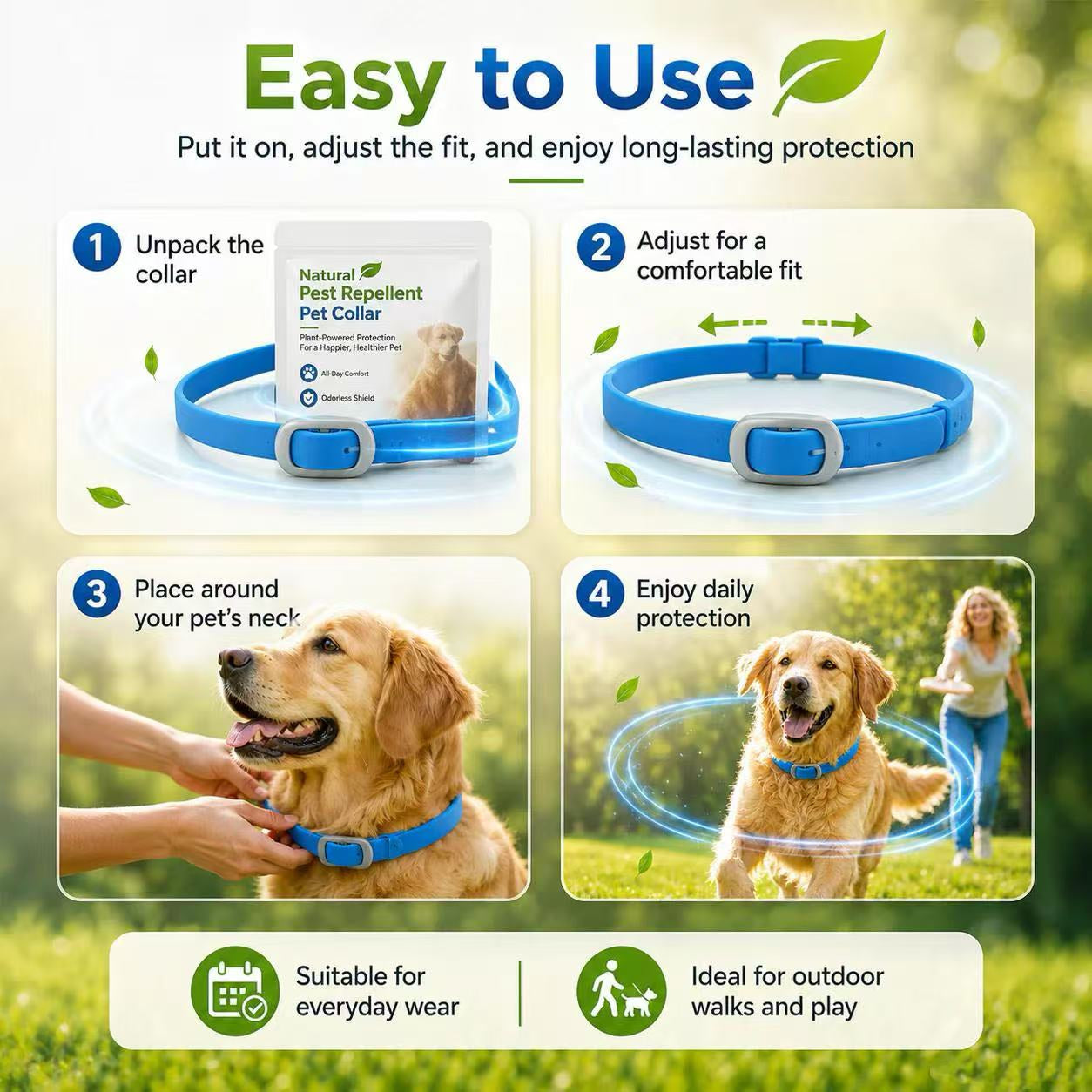 🐾Natural Essential Oil Pet Pest Repellent Collar