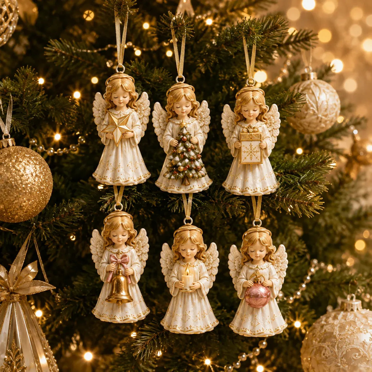 ⏳ Last Day Special – 👼 24-Day Angel Christmas Advent Calendar | 24 Unique Faith-Inspired Angel Ornaments with Hanging Loops for Daily Advent Surprises & Tree Display 🎄✨