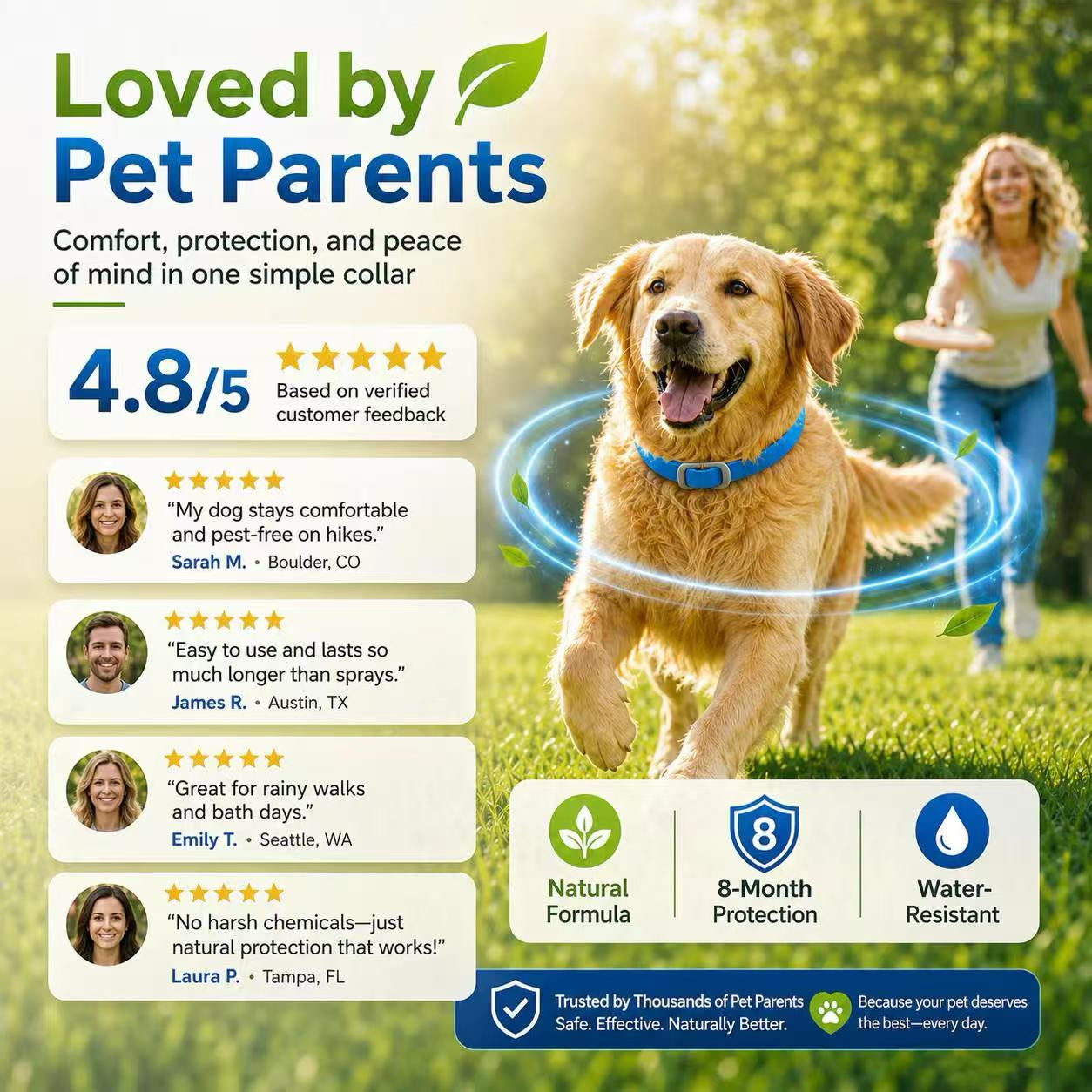 🐾Natural Essential Oil Pet Pest Repellent Collar