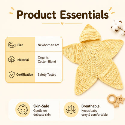 👶 StarSnuggle™ Handmade Knitted Starfish Baby Sleeping Bag