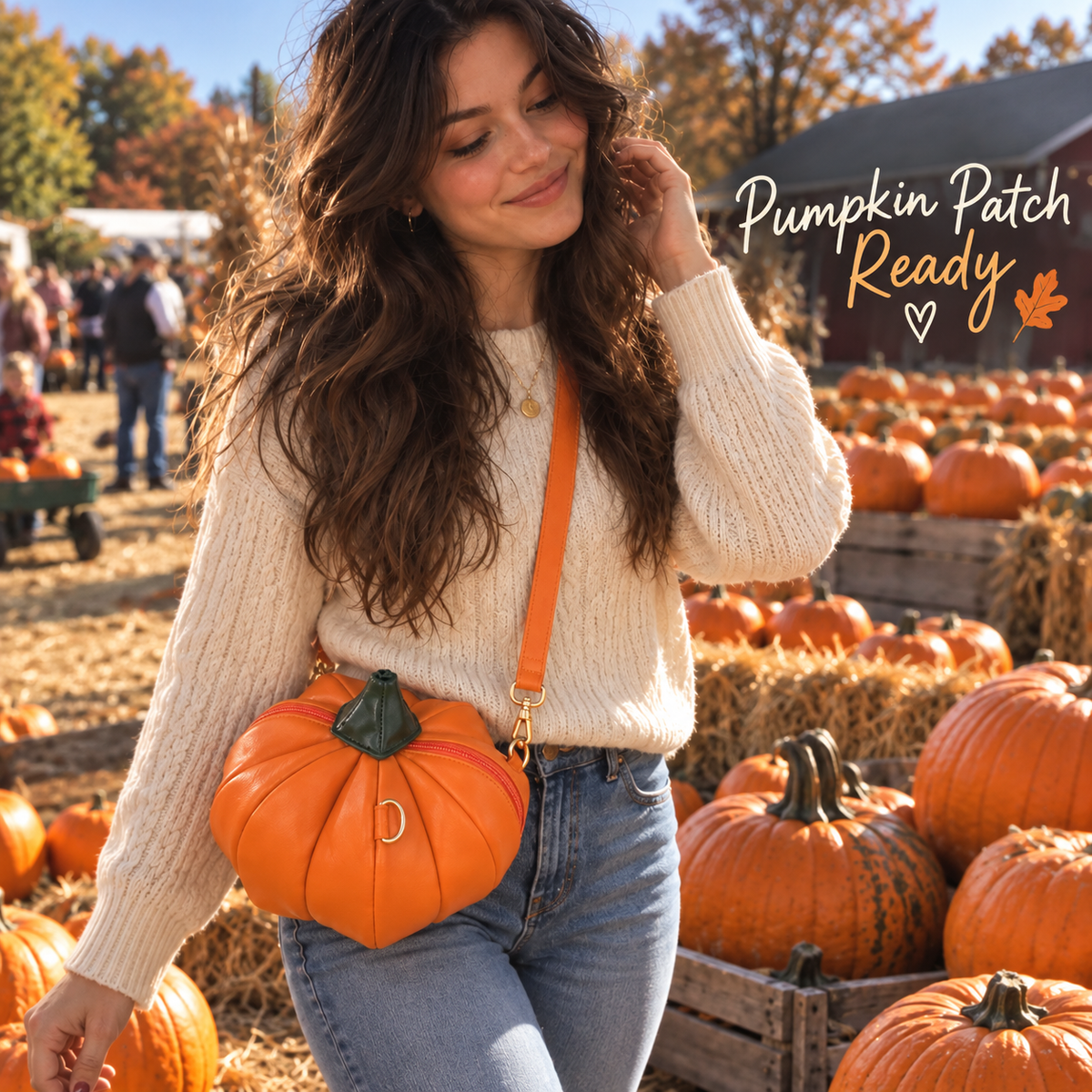 🎃 Pumpkin Crossbody Purse – Your Fall Outfit’s Finishing Touch