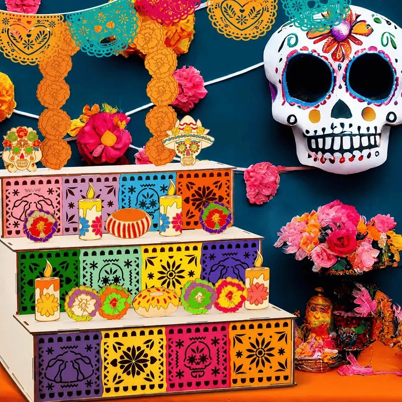 Day of the Dead Wooden Altar Display Set