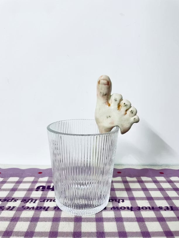 Holiday Special: Handmade Quirky Ceramic Foot Straw