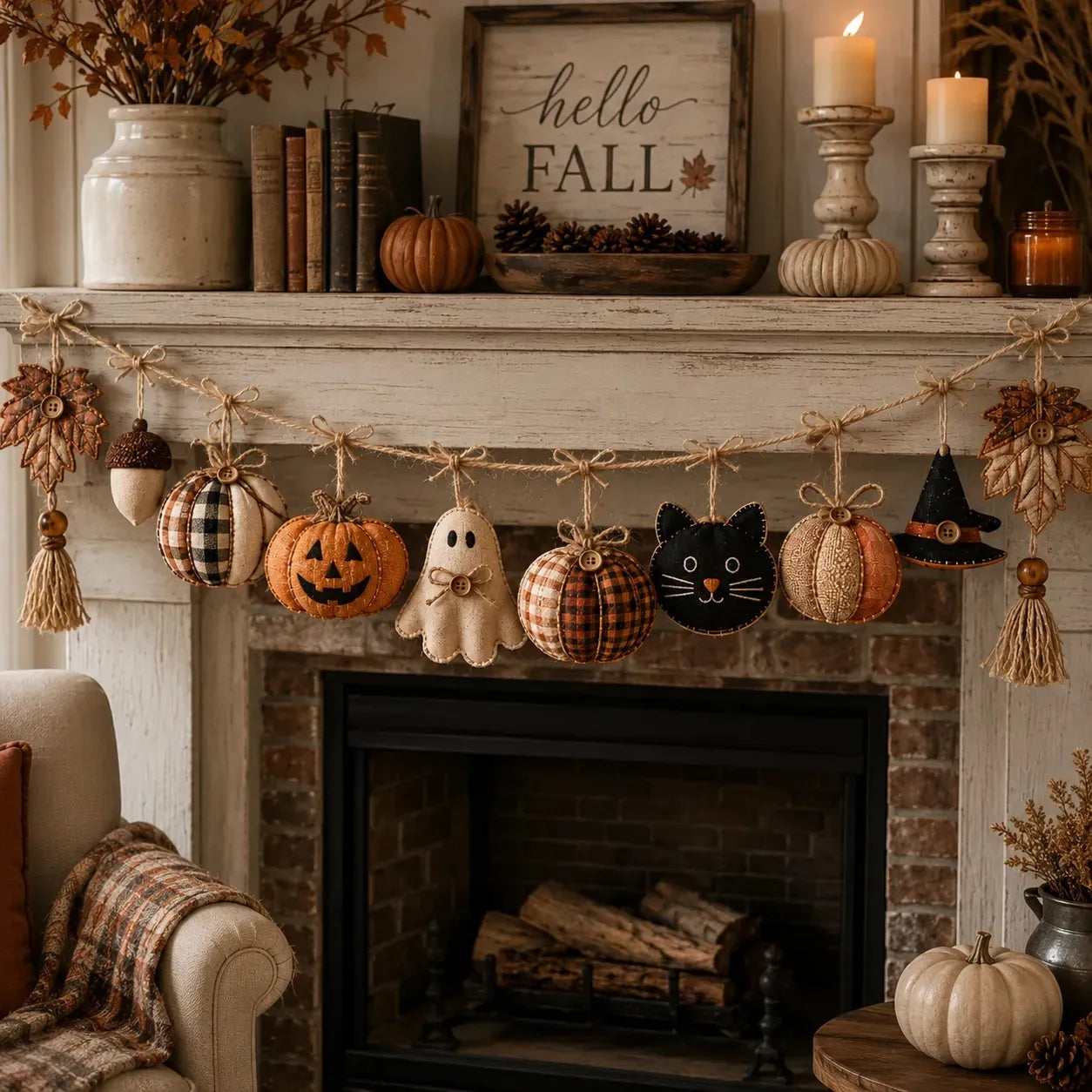 Cozy Fall Fabric Garland