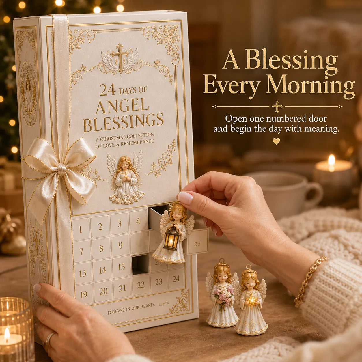 ⏳ Last Day Special – 👼 24-Day Angel Christmas Advent Calendar | 24 Unique Faith-Inspired Angel Ornaments with Hanging Loops for Daily Advent Surprises & Tree Display 🎄✨