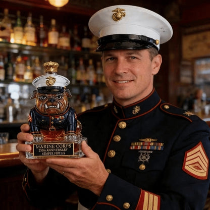 🔥🔥🔥250th Anniversary Military-Inspired Bulldog Whiskey Decanter Set