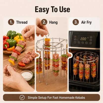 🔥BUY 1 GET 1 FREE 🔥Heat-Resistant Vertical Skewers Clavo Air Fryer Rack