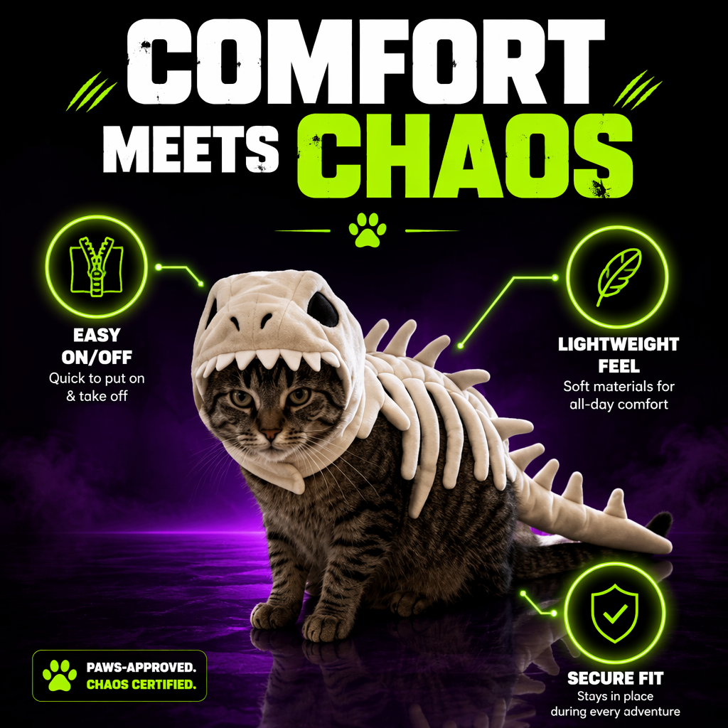 🦖FLASH SALE: GLOW-IN-THE-DARK DINO PET COSTUME — JUST $49.99!🦖