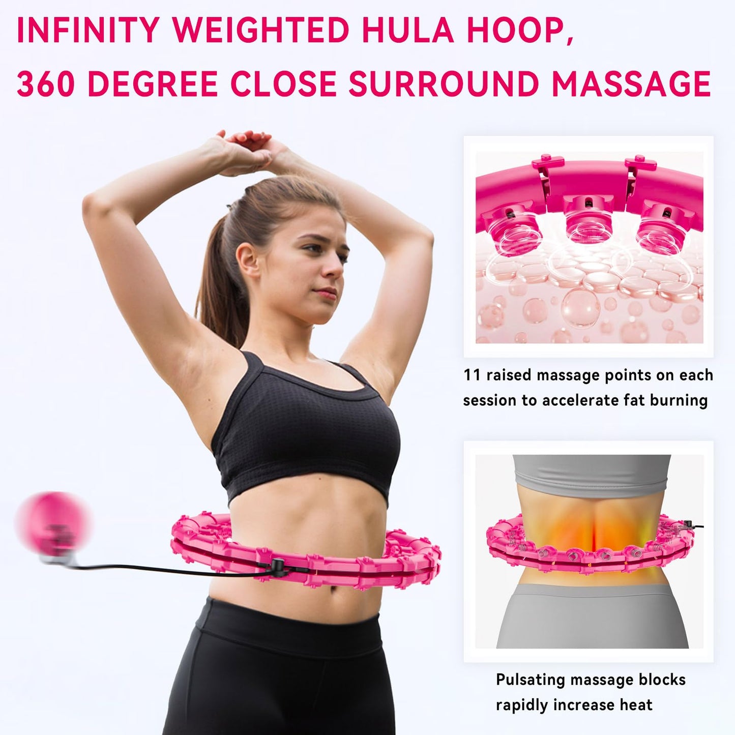 Adjustable Weighted Smart Fitness Hoop Full Transformation Kit