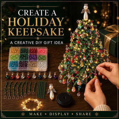 🔥Christmas Sale🎁🎄✨ DIY Beaded Christmas Tree Kit – 🎅Create Your Own Sparkling Holiday Decoration