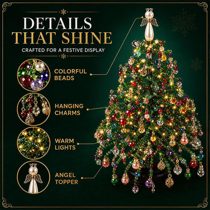 🔥Christmas Sale🎁🎄✨ DIY Beaded Christmas Tree Kit – 🎅Create Your Own Sparkling Holiday Decoration