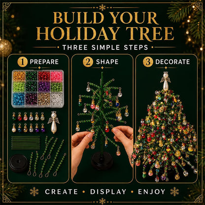🔥Christmas Sale🎁🎄✨ DIY Beaded Christmas Tree Kit – 🎅Create Your Own Sparkling Holiday Decoration