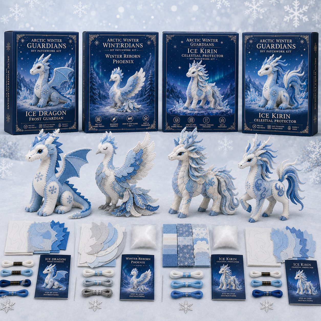 Arctic Winter Guardians DIY Patchwork Kit –🔥Easy, Relaxing & Satisfying to Make