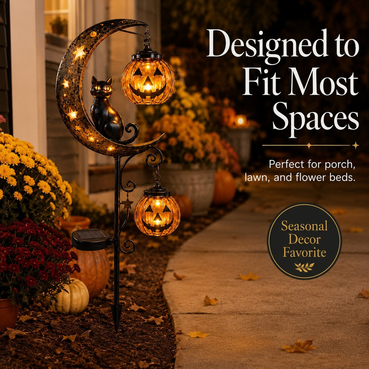 🎃 Halloween Early Bird Sale | Pumpkin Moon Garden Stake Light