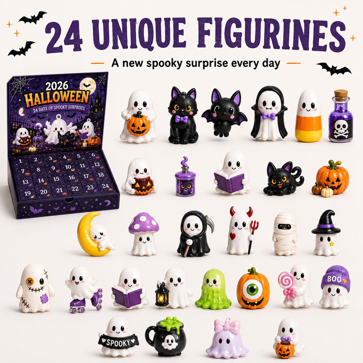 Summer Sale-🎃2026 HALLOWEEN ADVENT CALENDAR-24 Days of Spooky Surprises