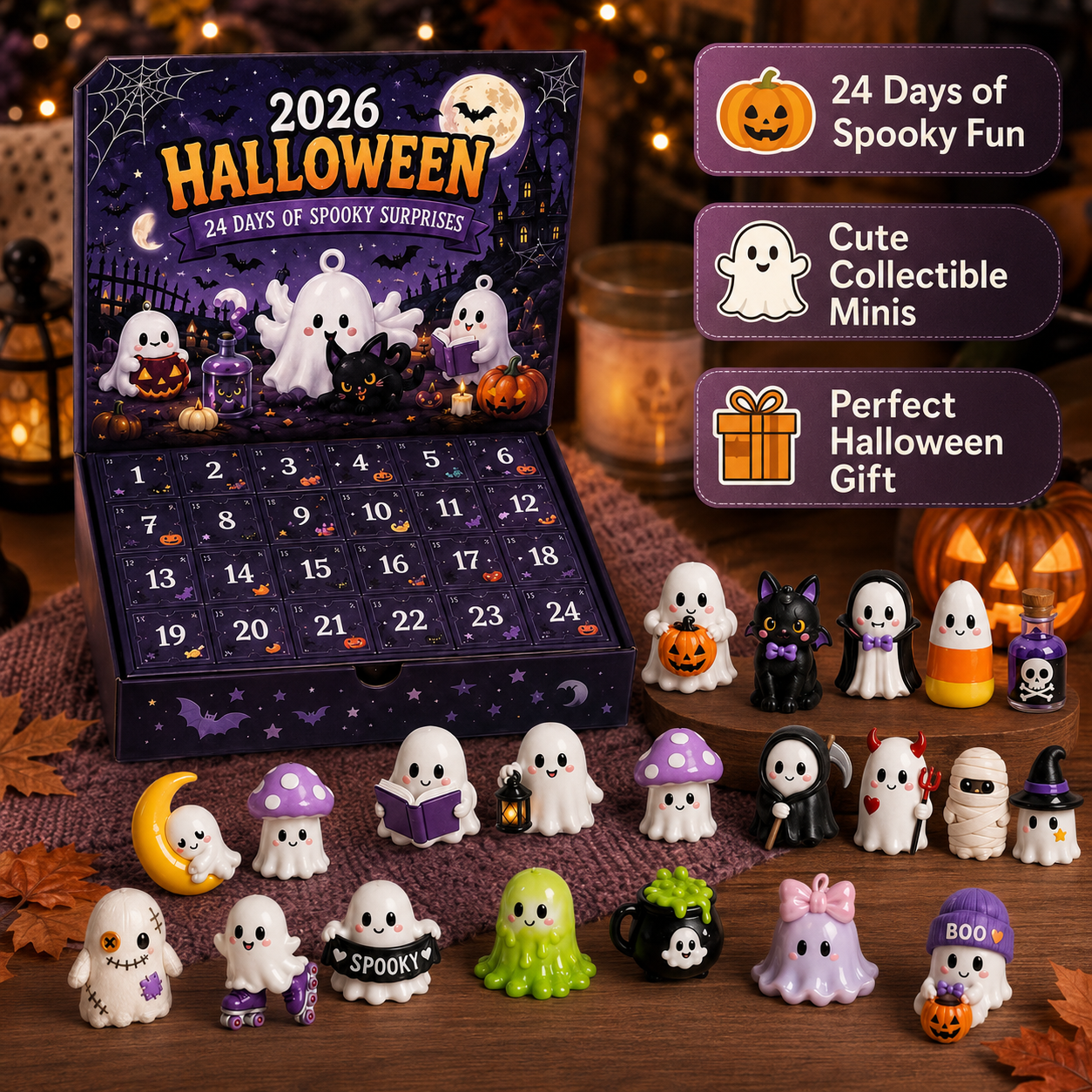 Summer Sale-🎃2026 HALLOWEEN ADVENT CALENDAR-24 Days of Spooky Surprises