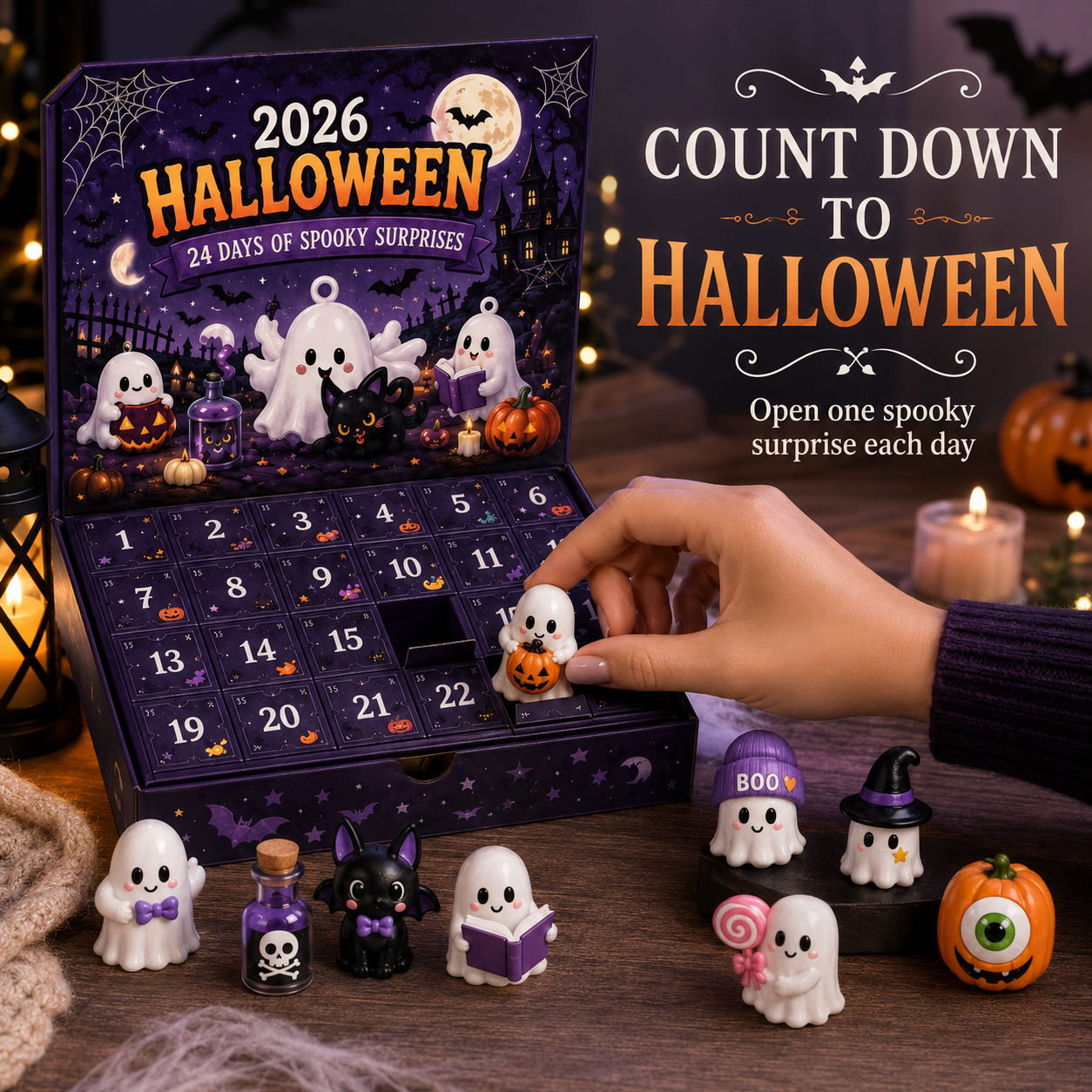 Summer Sale-🎃2026 HALLOWEEN ADVENT CALENDAR-24 Days of Spooky Surprises