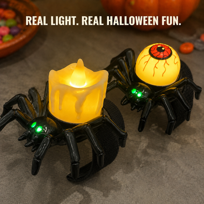 Halloween Light-Up Spider Eyeball Wristbands