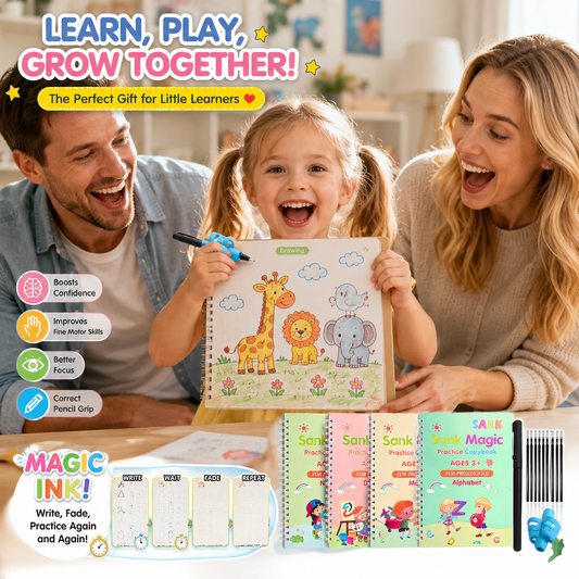 💥📚MagicBook | Kids Practice Copybook Set (4Pcs/Set)