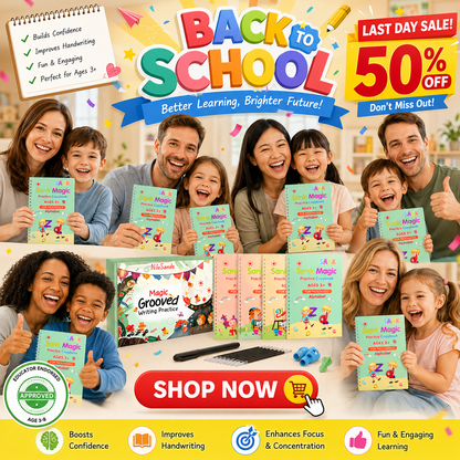 💥📚MagicBook | Kids Practice Copybook Set (4Pcs/Set)