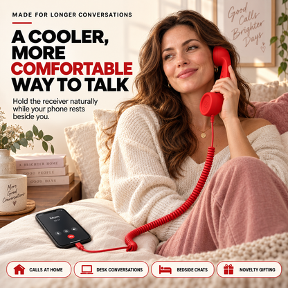 ☎️ Retro Wired Phone Handset for Smartphones