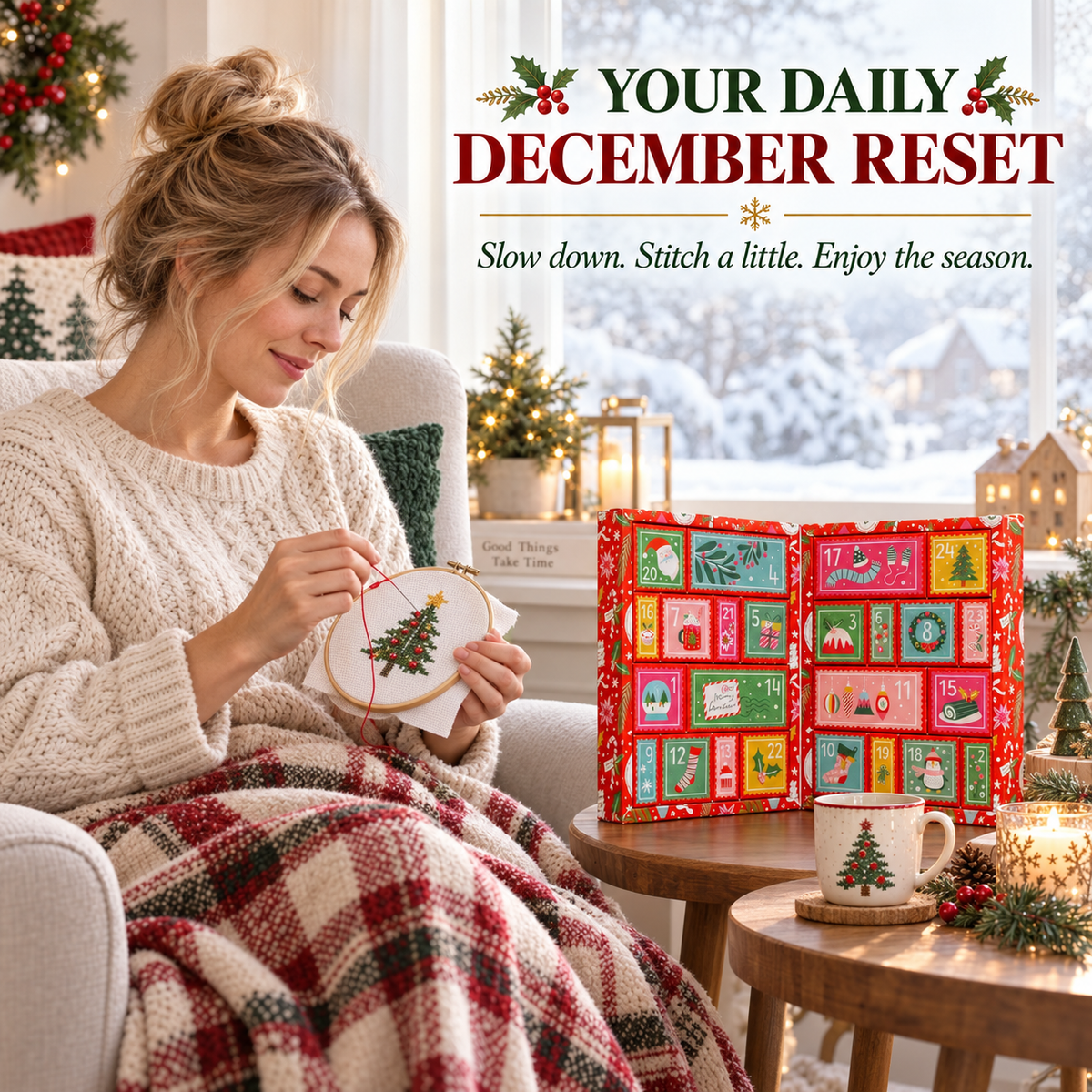 🎄🧵 2026 Cross Stitch Advent Calendar Box | 24 Days of Stitching Surprises for a Magical December 🎁 ✨