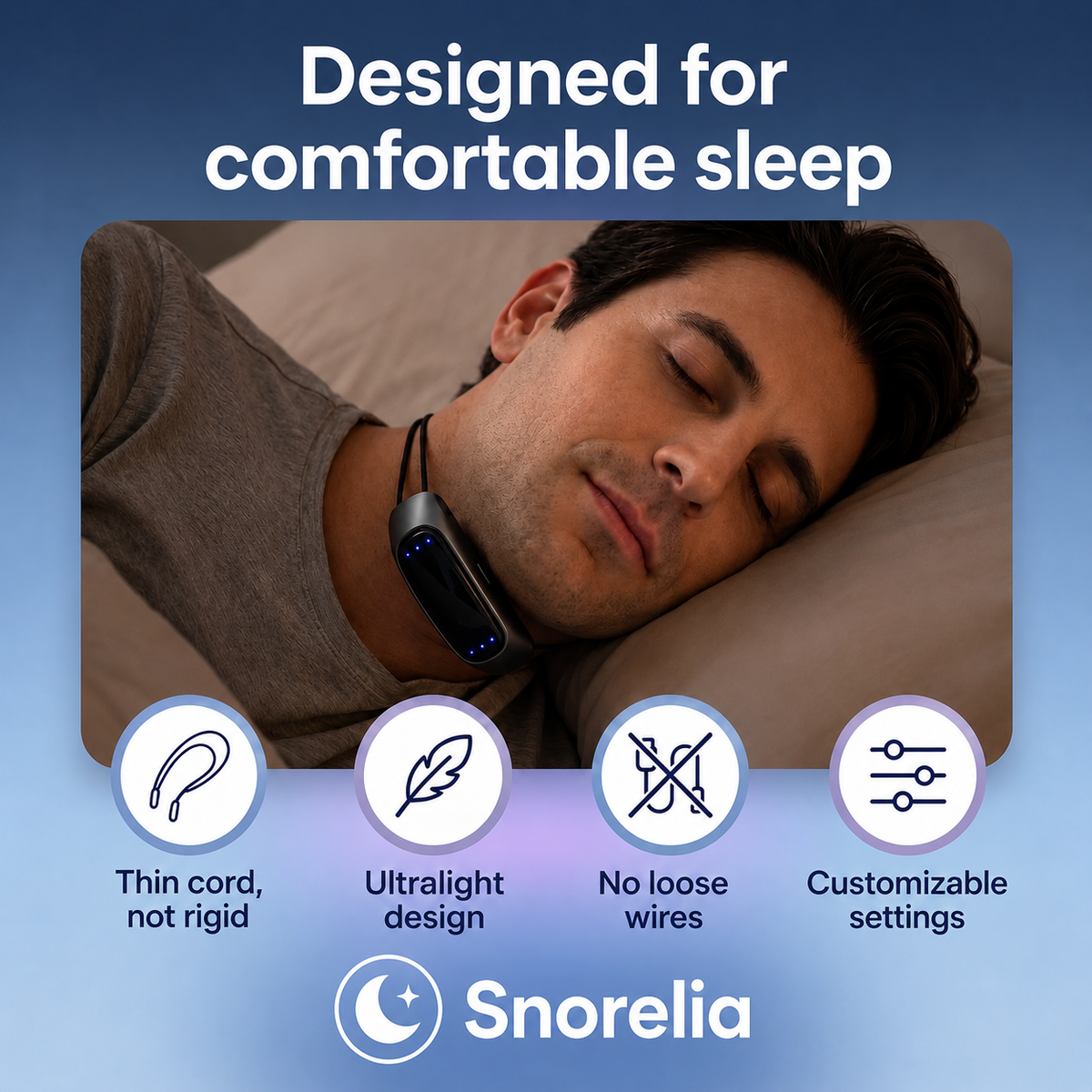 😴 Smart Anti-Snoring Sleep Device | Sleep Quieter, Wake Up Better