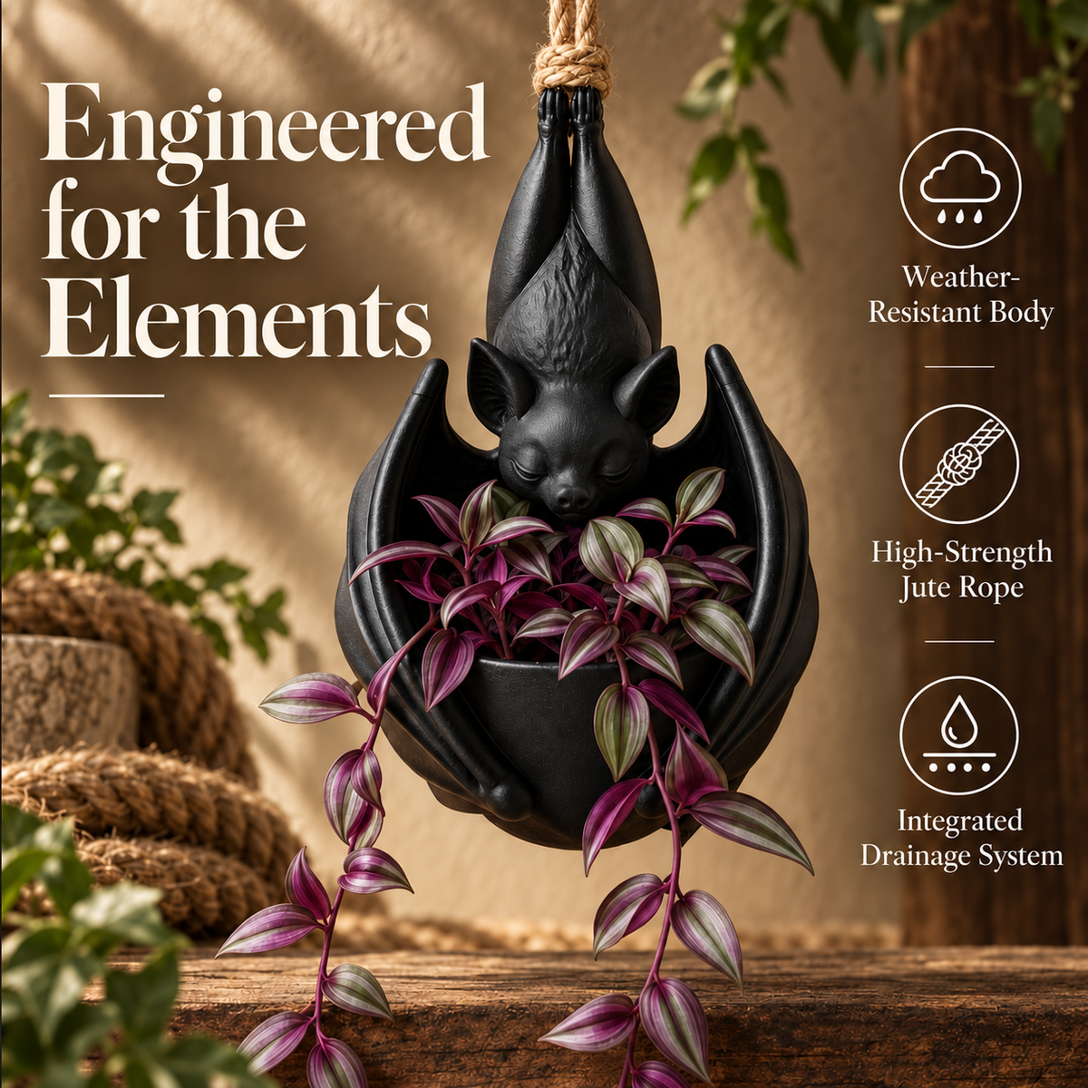 Nocturne Bloom Bat Planter