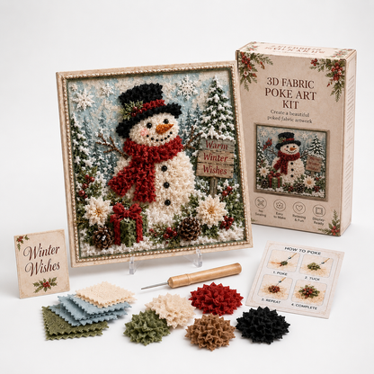 🎄 Christmas 3D Fabric Art Kit | Turn Tiny Fabric Pieces Into Holiday Magic