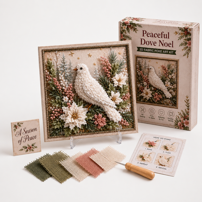 🎄 Christmas 3D Fabric Art Kit | Turn Tiny Fabric Pieces Into Holiday Magic