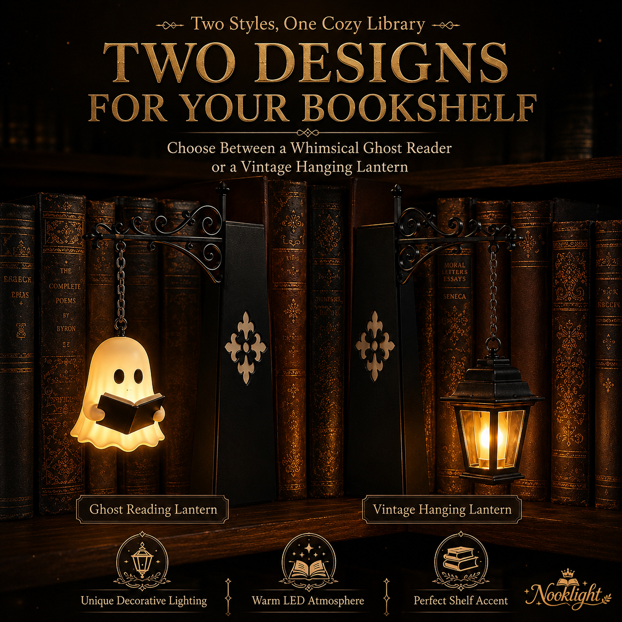✨ HOLIDAY SALE: NOOKSPIRIT BOOKSHELF LANTERN — CREATE YOUR COZY READING NOOK! ✨