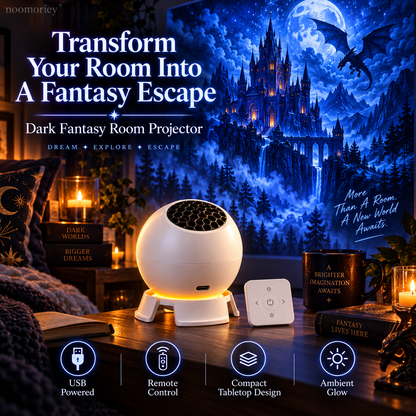 🐉 Dark Fantasy Dragon Room Projector – Immersive Castle, Forest & Frozen World Light