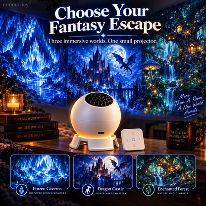 🐉 Dark Fantasy Dragon Room Projector – Immersive Castle, Forest & Frozen World Light