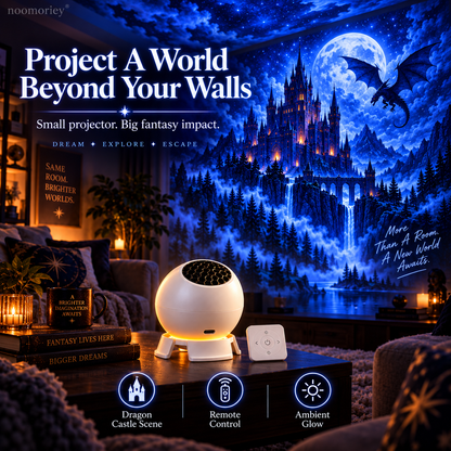 🐉 Dark Fantasy Dragon Room Projector – Immersive Castle, Forest & Frozen World Light