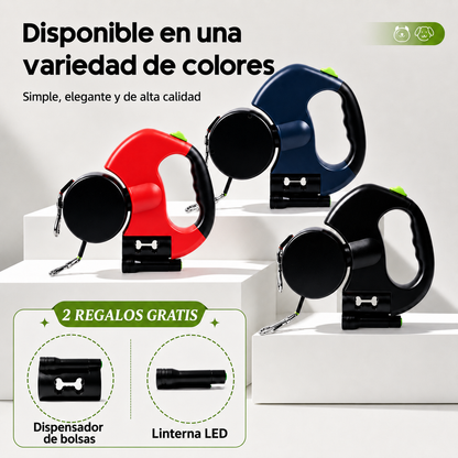 DuoLeash™ — Correa retráctil doble para 2 perros