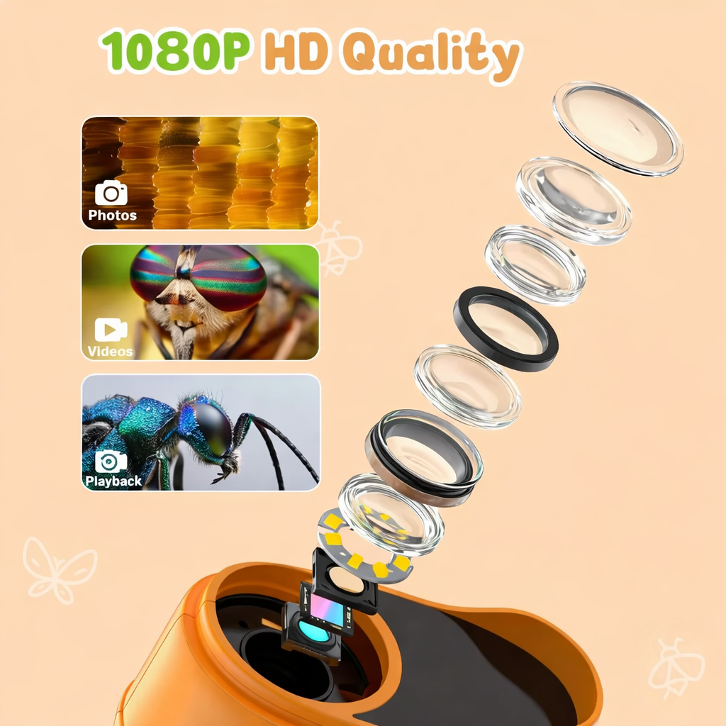 🐞🔬Kids Digital Microscope – Handheld Pocket Microscope for Young Explorers & STEM Learning